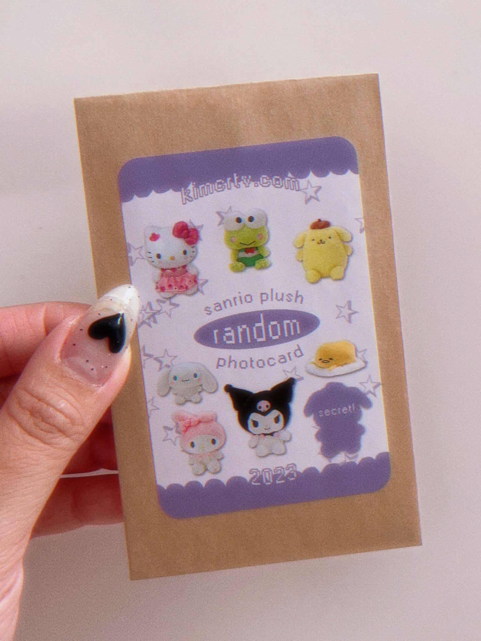 sanrio plush random photocard