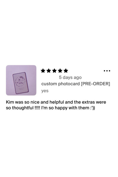 [PRE-ORDER] custom photocard