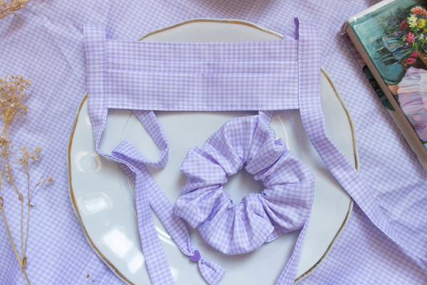 lilac picnic mask | pleated