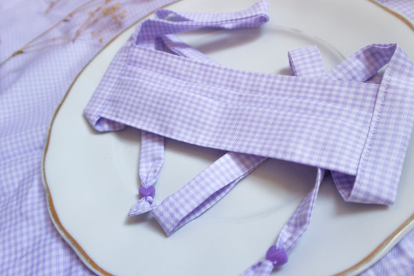 lilac picnic mask | pleated