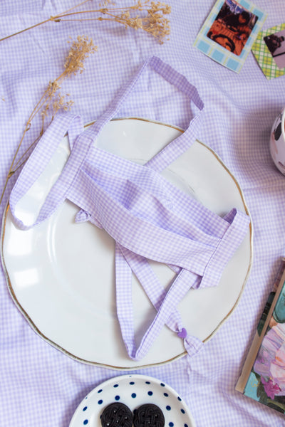 lilac picnic mask | pleated